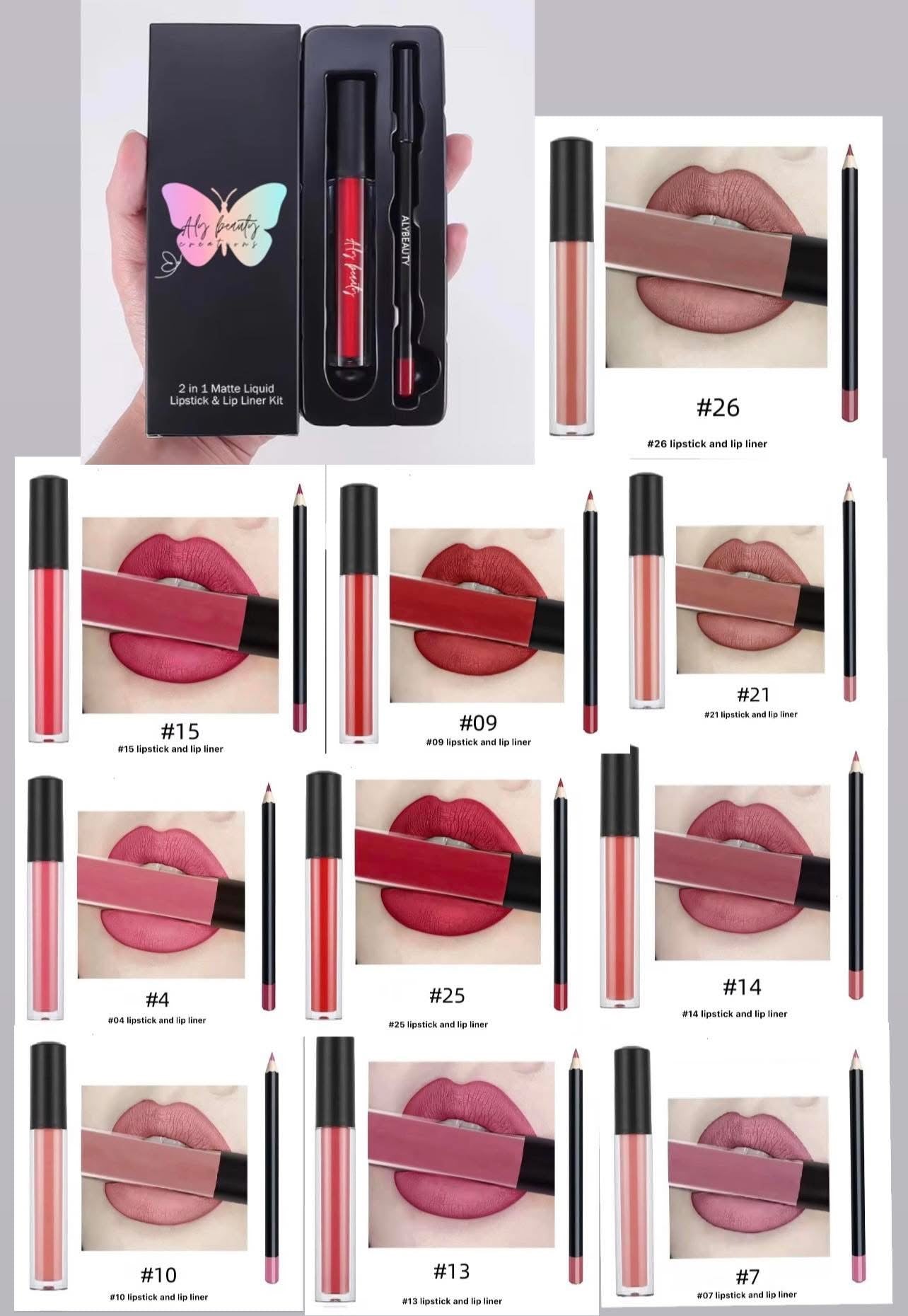 2-in-1 Matte Liquid Lipstick & Lip Liner Kit