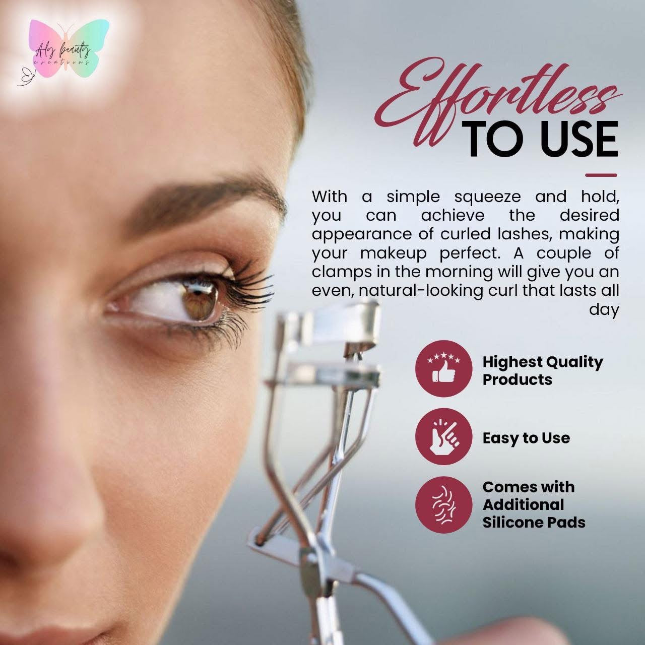 Premium Eyelash Curler with Extra Silicone Pad